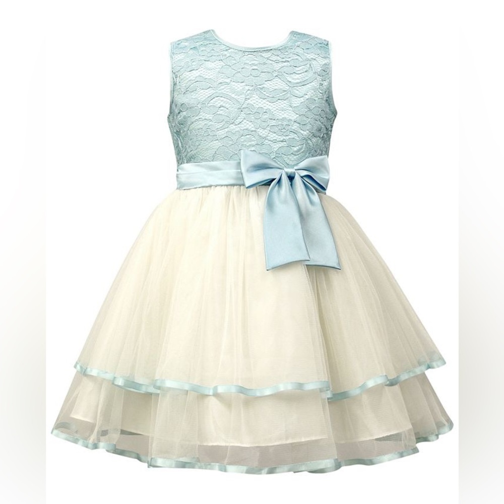 Jayne Copeland Toddler Blue Ruffle Dress